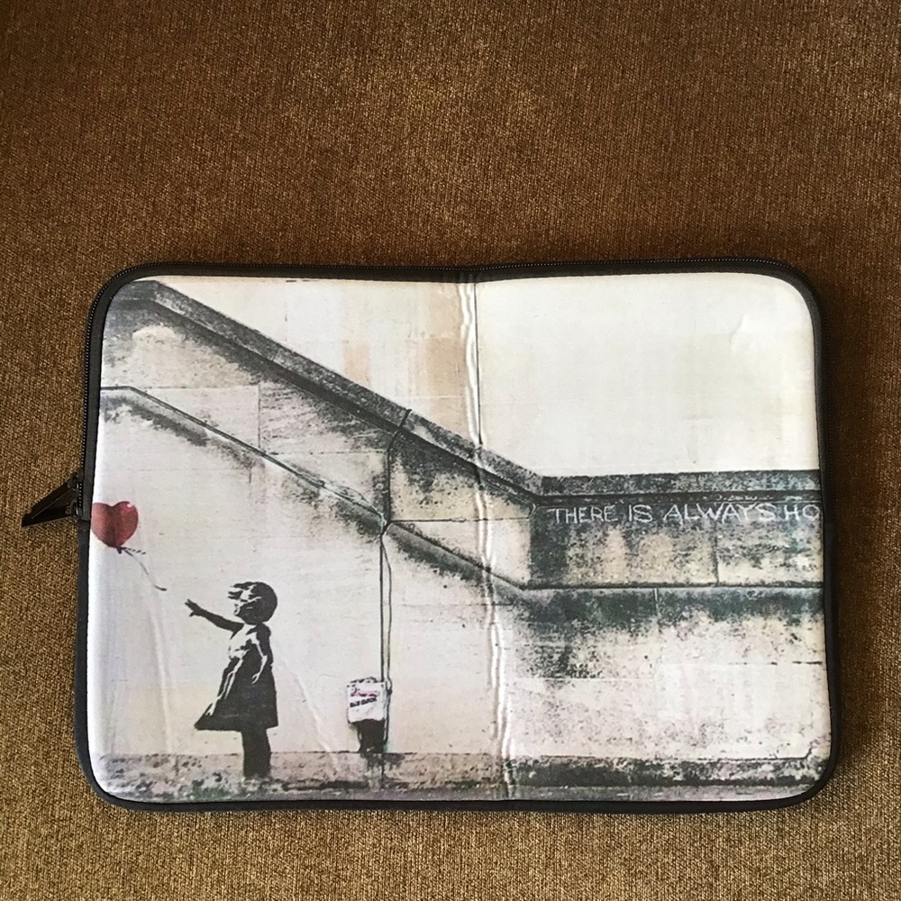 FINAL SALE Banksy Street Art Tablet MacBook Zippered Soft Case